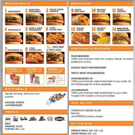 whataburger full menu with pictures